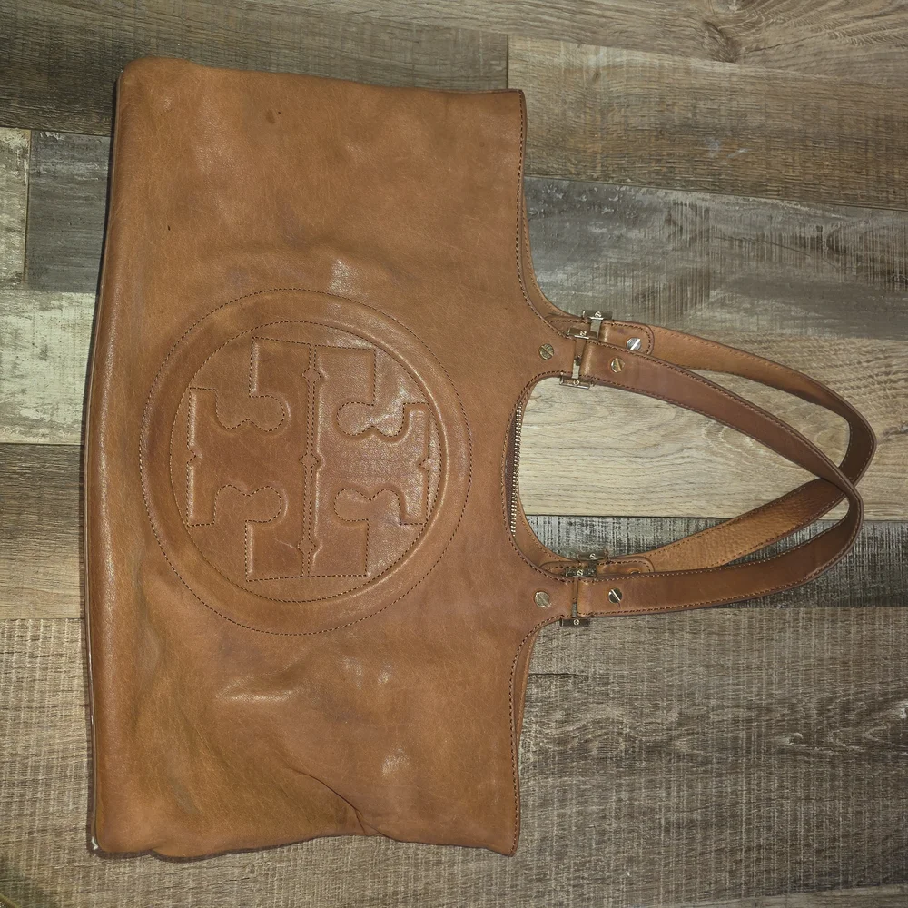 Tory Burch Brown Leather Tote Bag - Picture 2 of 11